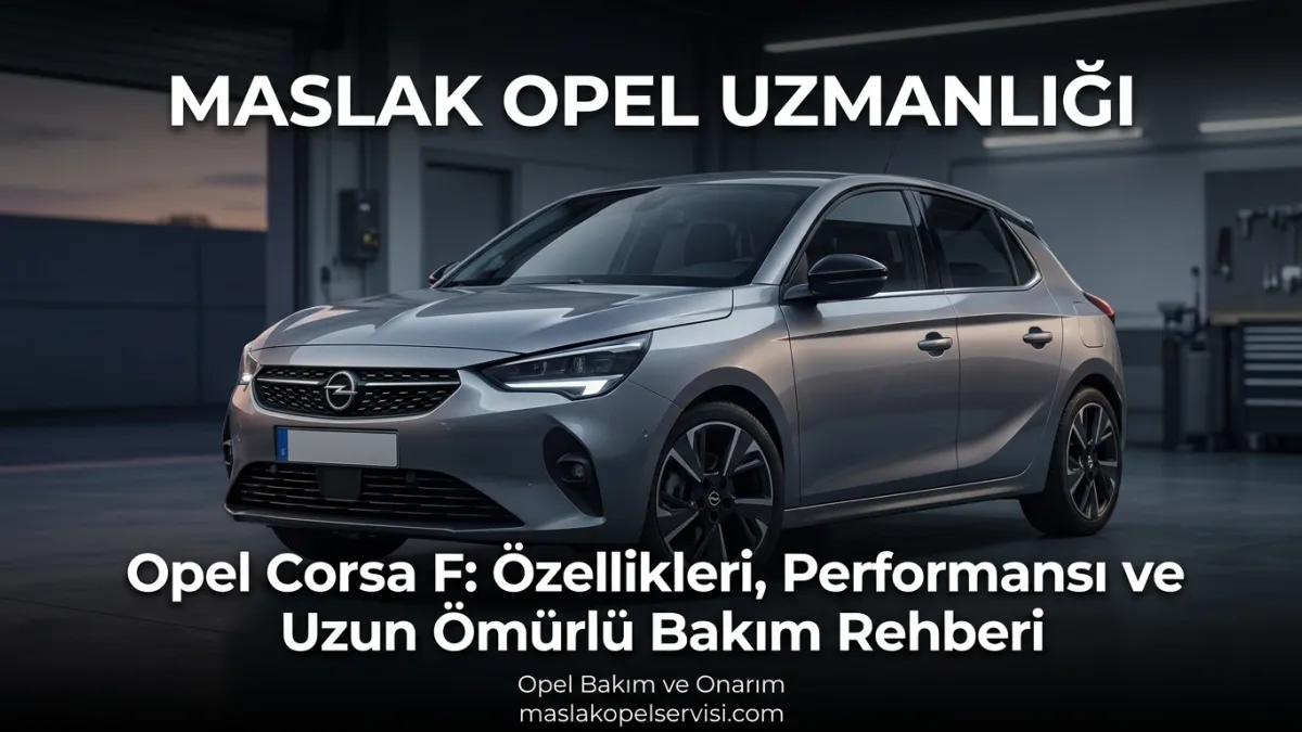Opel Corsa F: Özellikleri, Performansı ve Uzun Ömürlü Bakım Rehberi